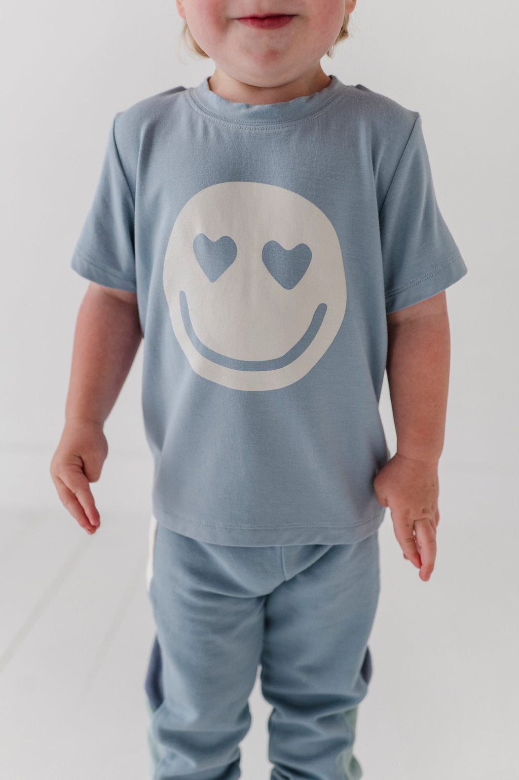 Boys Short Sleeve Tee in Heart Eyes Smile Face