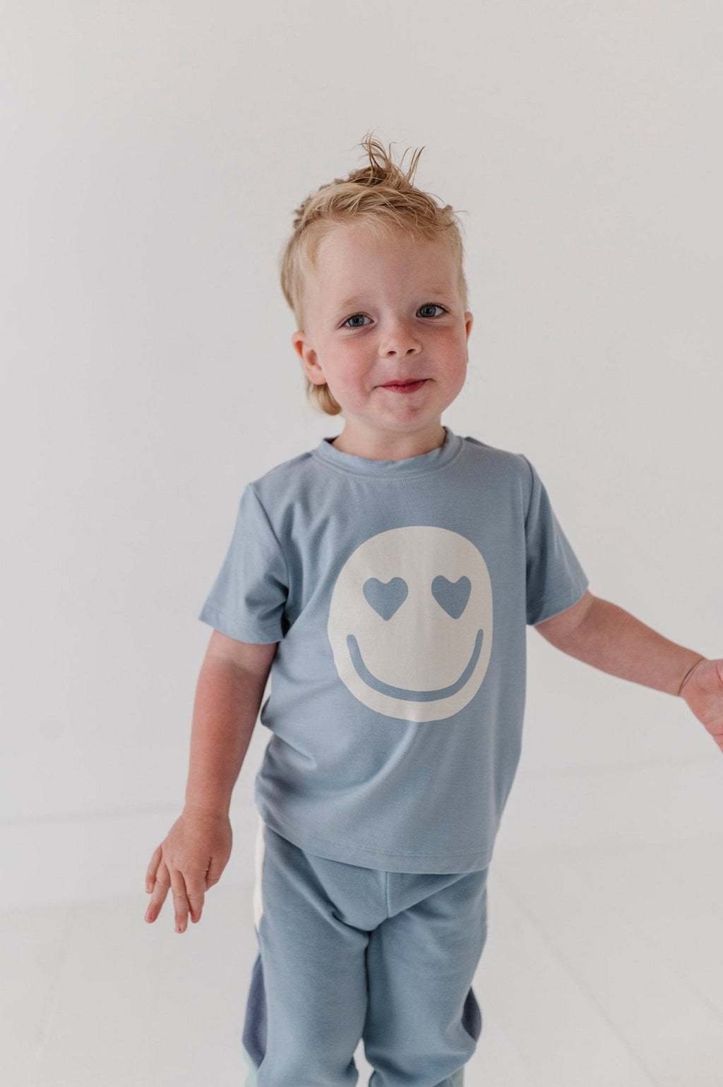 Boys Short Sleeve Tee in Heart Eyes Smile Face