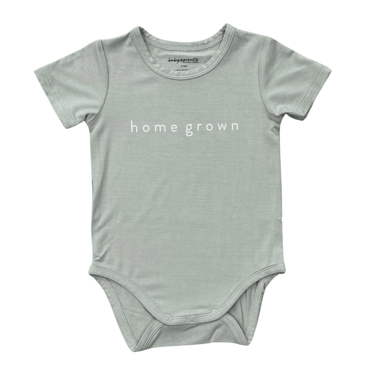 Baby Boy Short Sleeve Bodysuit in Home Grown