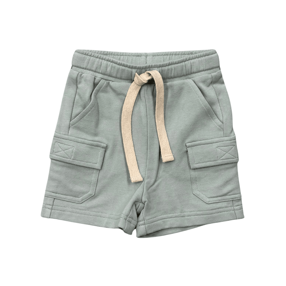 Boys Cargo Shorts in Aqua Grey