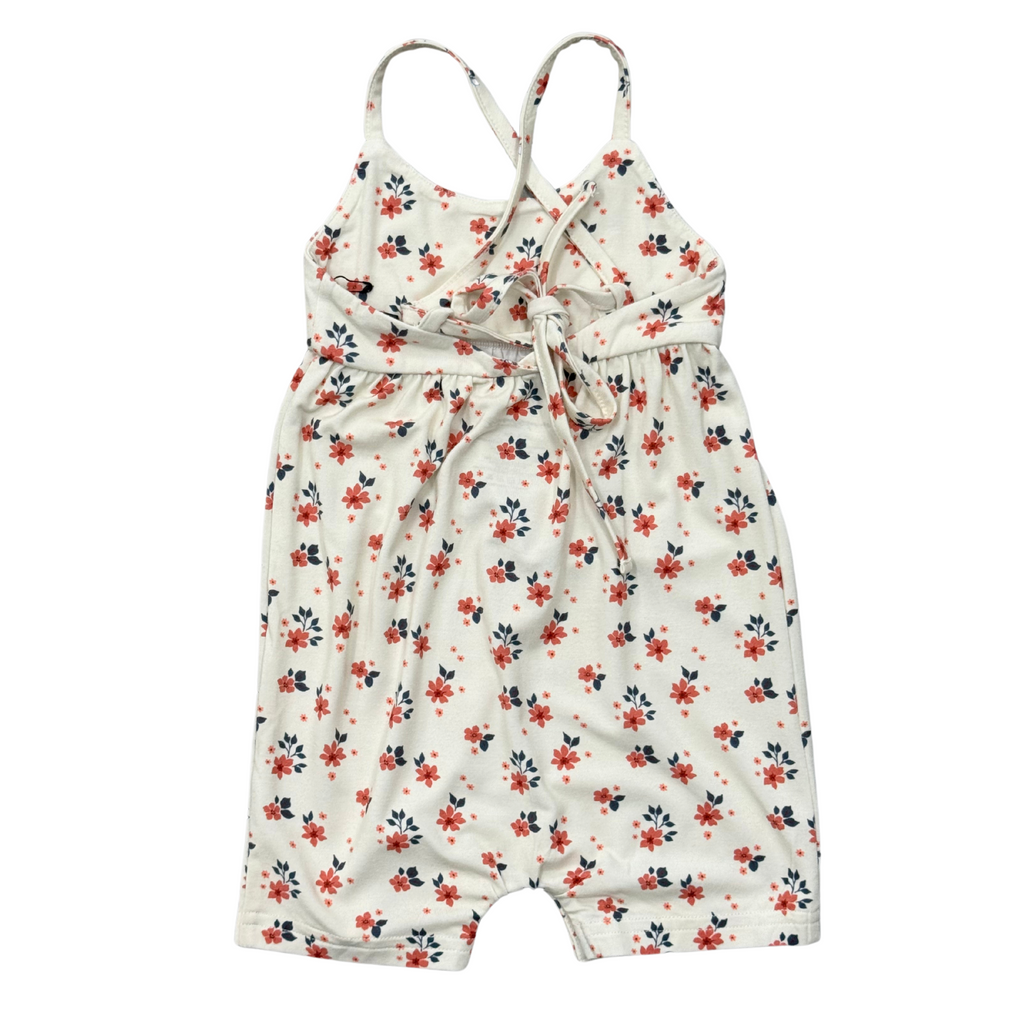 Girls Tie-Back Romper in Maya Floral