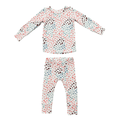 Girls Long Sleeve Lounge Set in Rainbow Hearts
