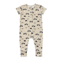 Baby Boy Short Sleeve Henley Romper in Dirt Bikes