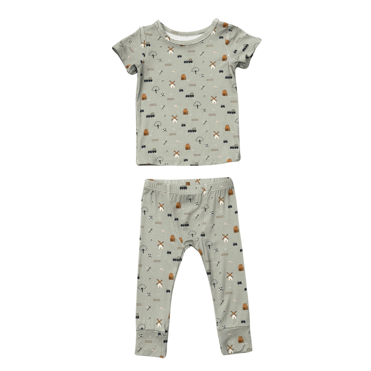 Boys Short Sleeve Lounge Set in Farm
